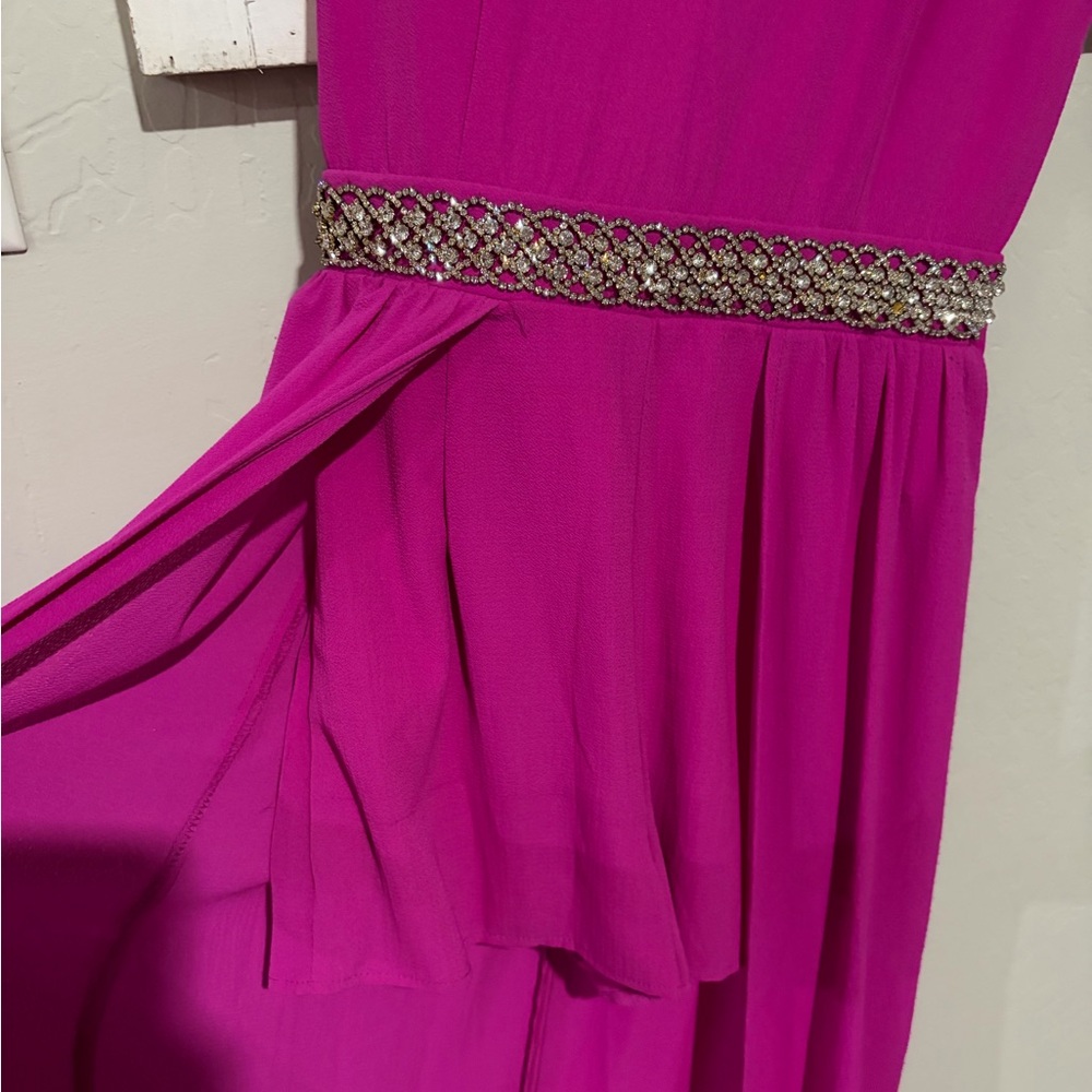 Vibrant Pink Sleeveless Jumpsuit - Picture 2 of 3